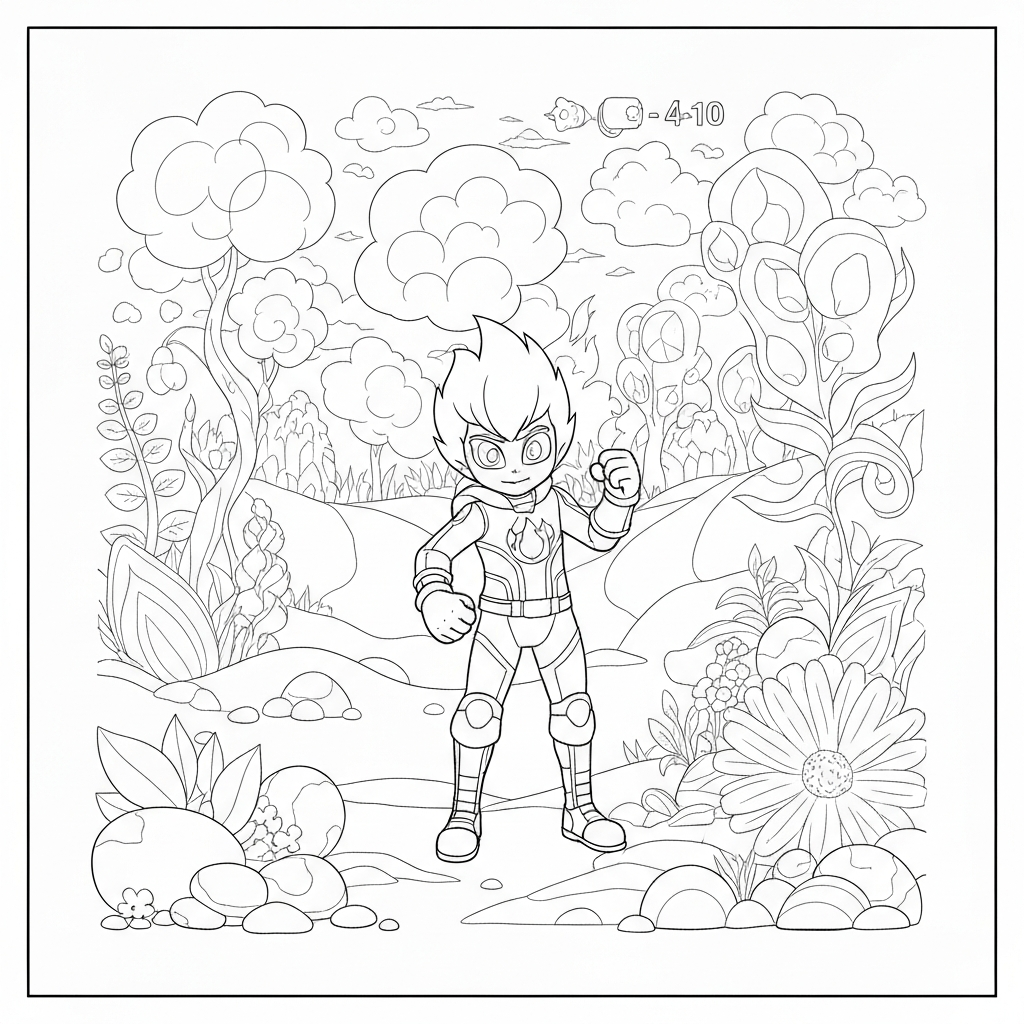 blaze easy coloring page