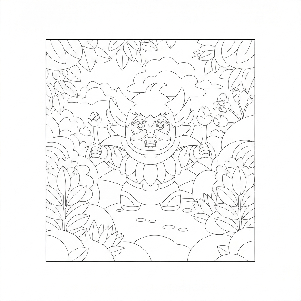 blaze flowers coloring page