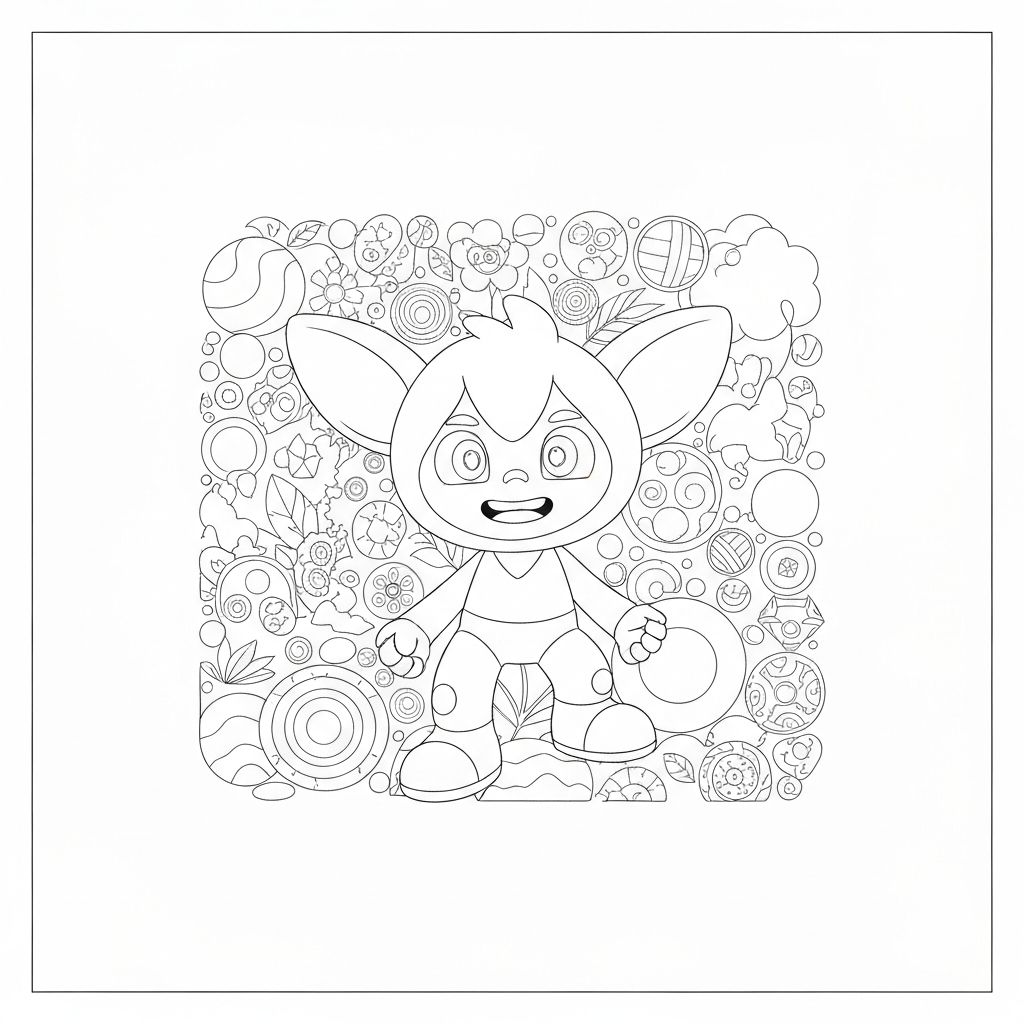 blaze pattern coloring page