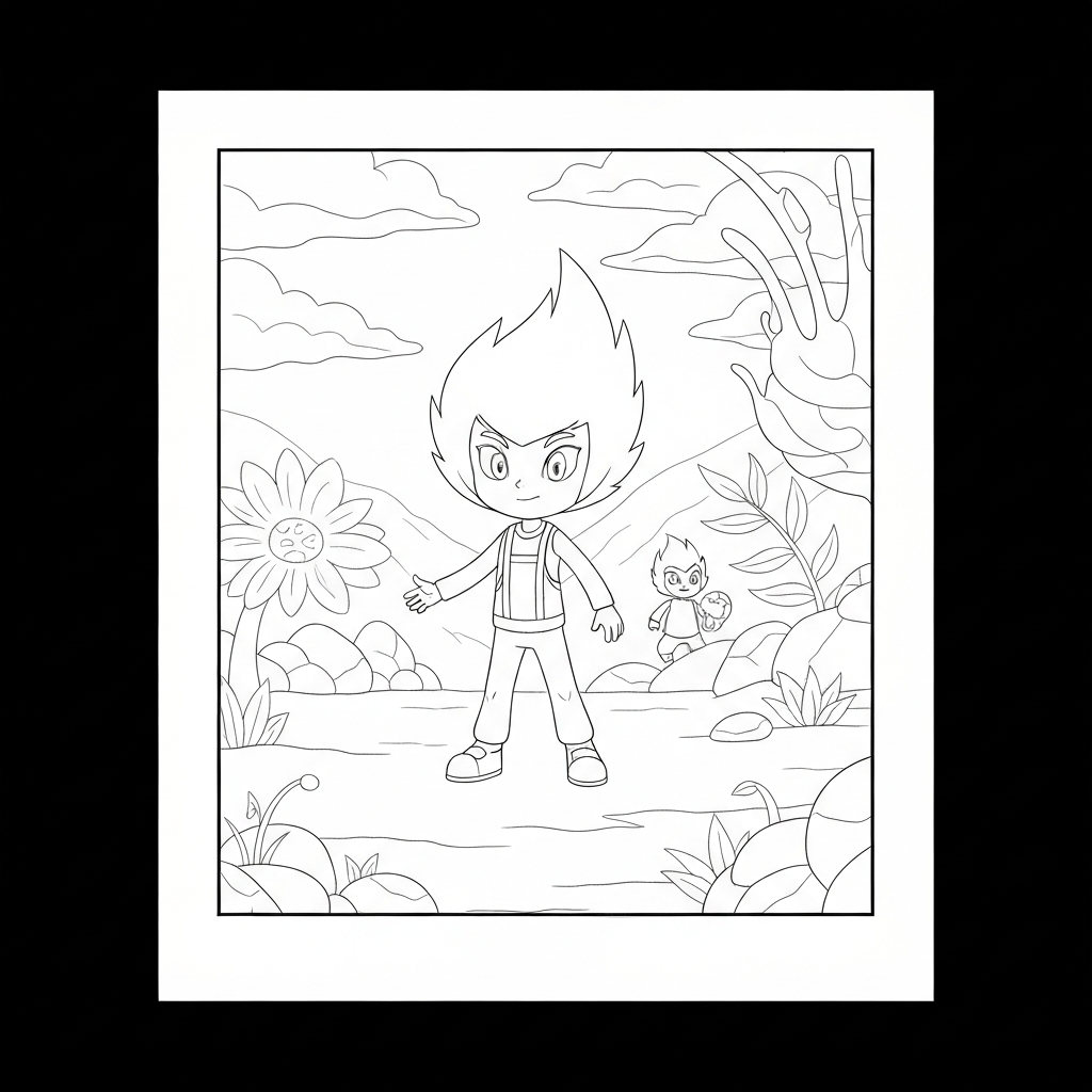 blaze simple coloring page