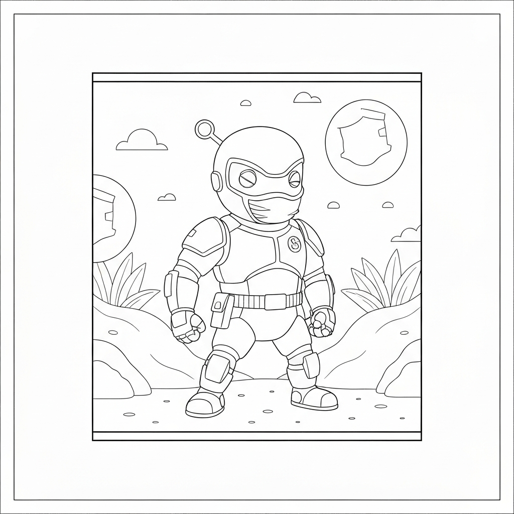 boba cartoon coloring page