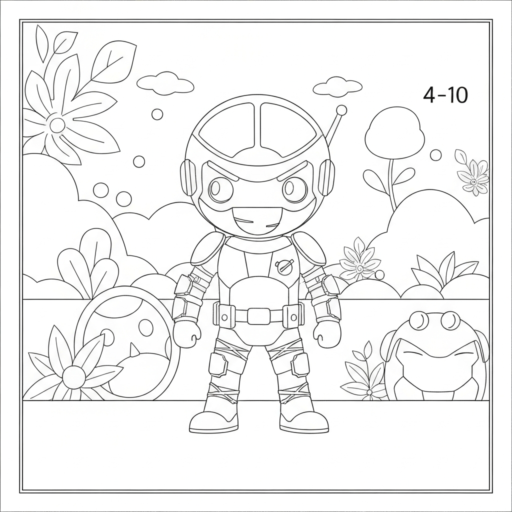 boba cute coloring page