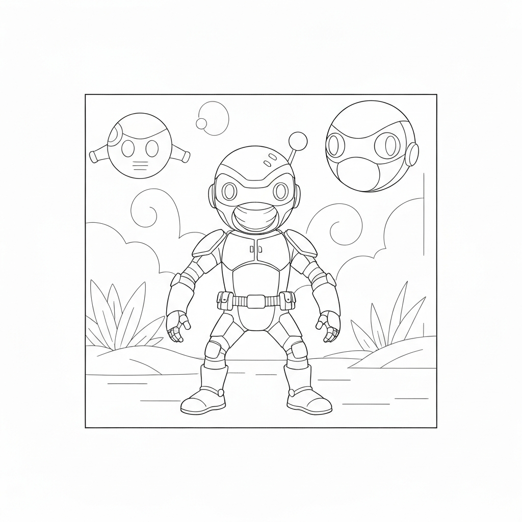 boba easy coloring page