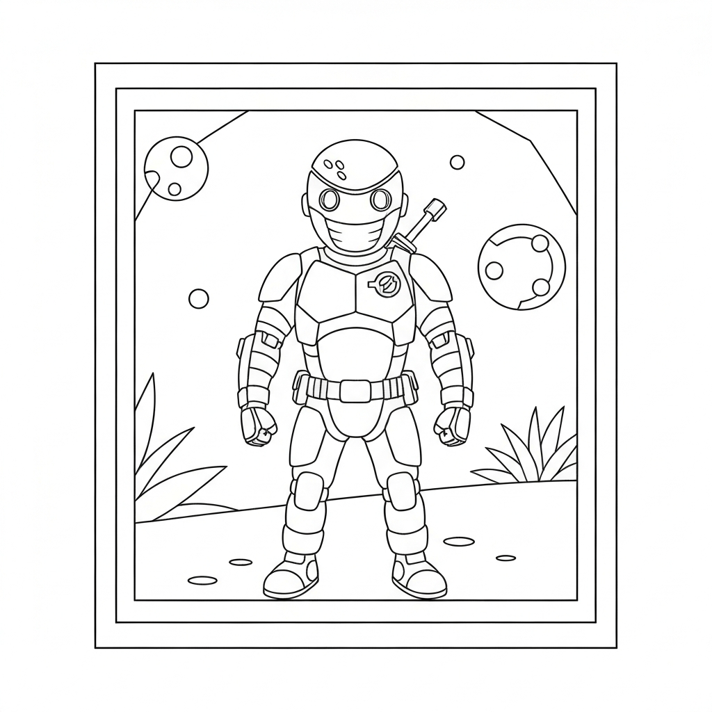 boba simple coloring page