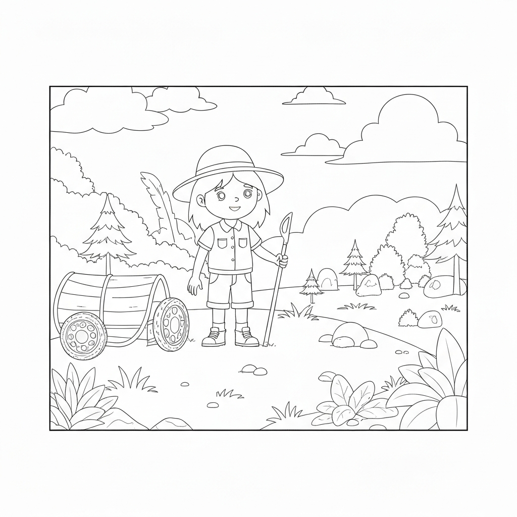 disegni da colorare camping dettagliata pagina da colorare
