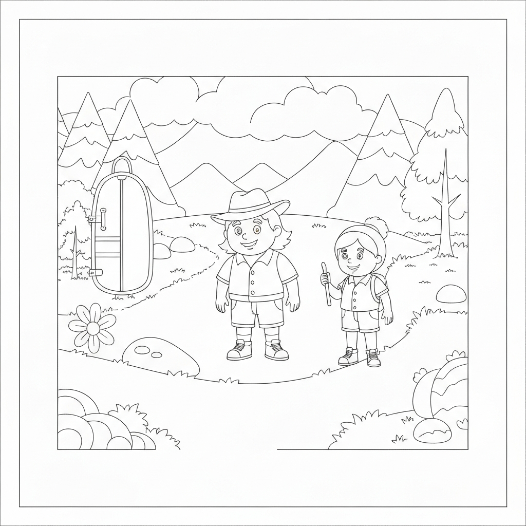 disegni da colorare camping educativa pagina da colorare
