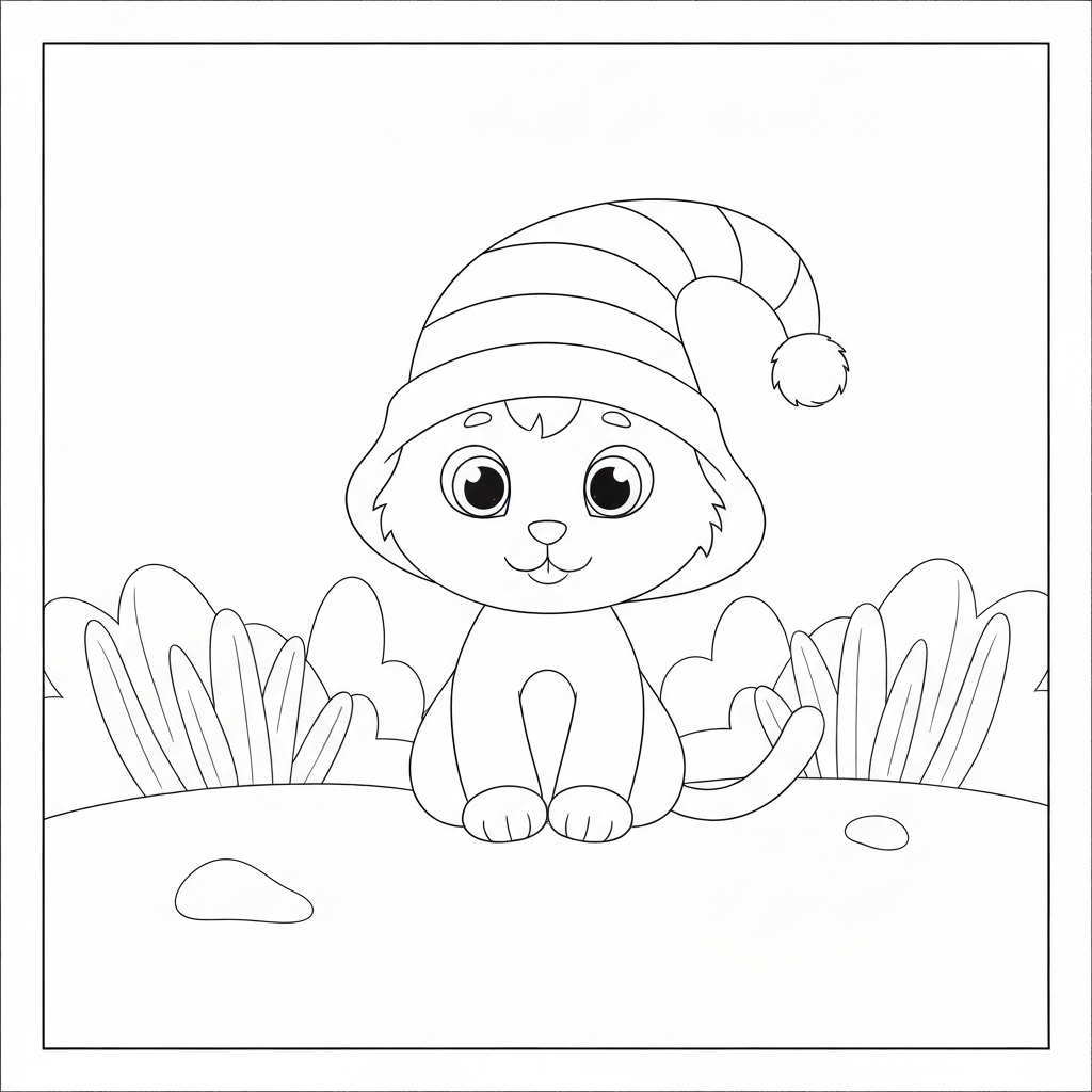 cat in the hat baby coloring page