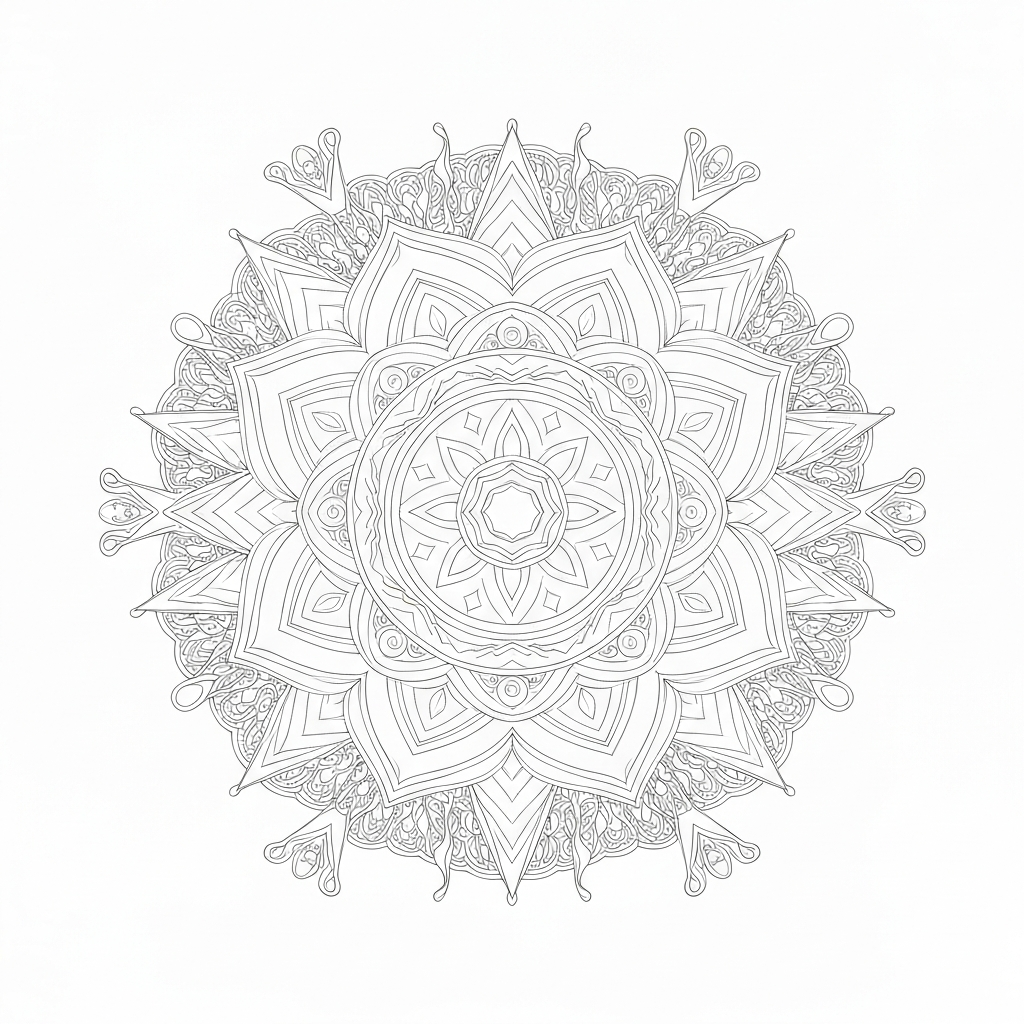 christmas ornament mandala coloring page
