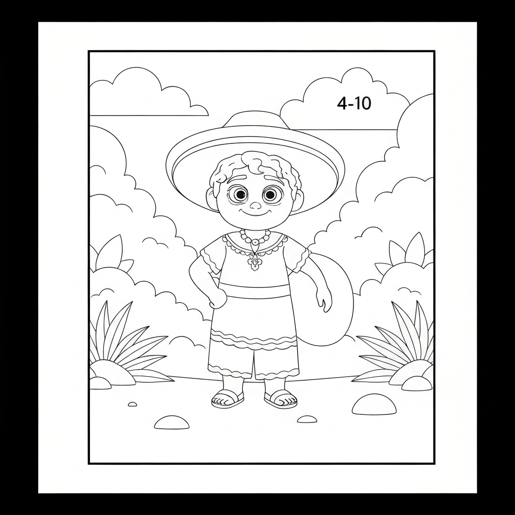 coco easy coloring page