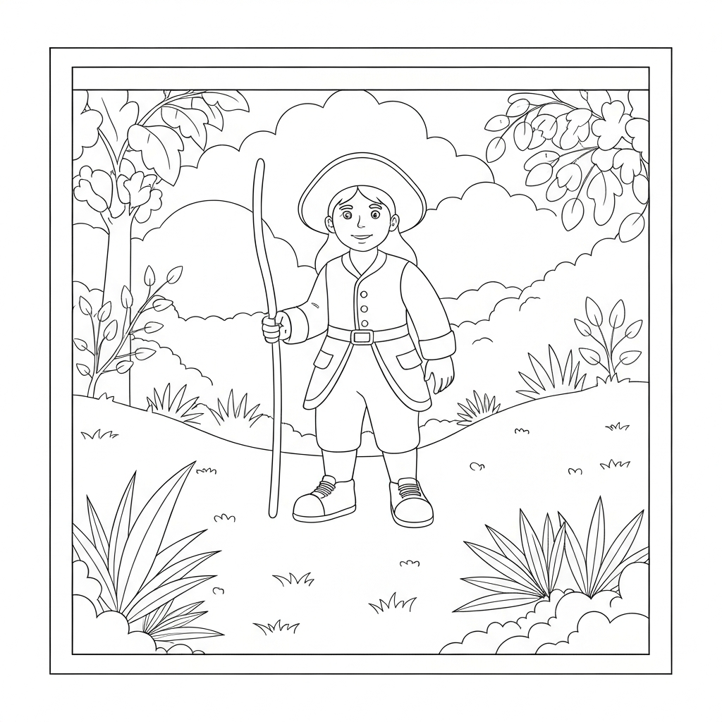 colonial life flowers coloring page