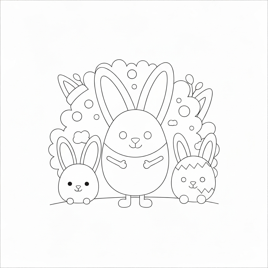 disegni da colorare pasqua carini astratti