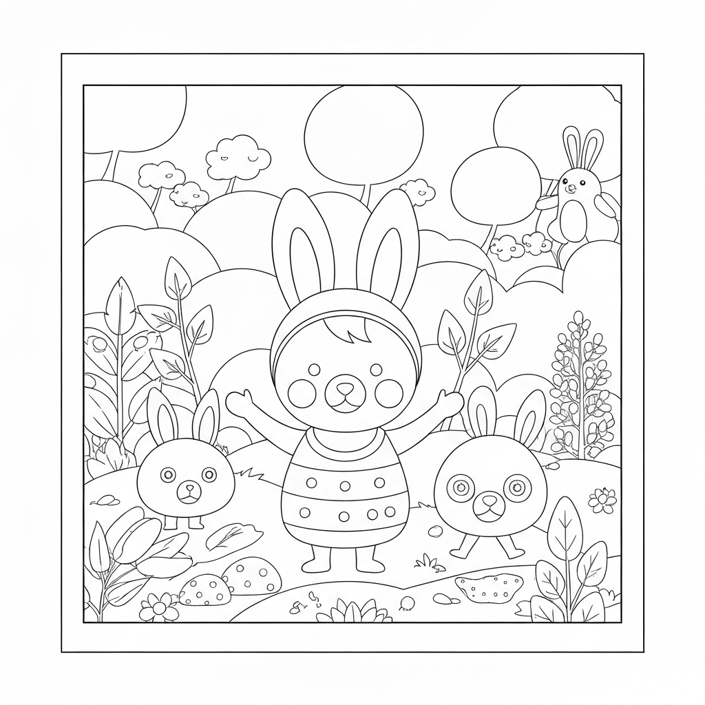 disegni da colorare pasqua carini azione