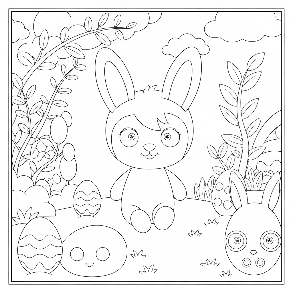 disegni da colorare pasqua carini bebè