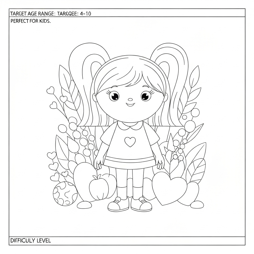 cute  for valentines day easy coloring page