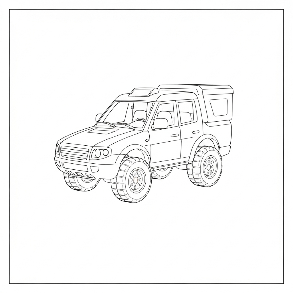 cybertruck pattern coloring page