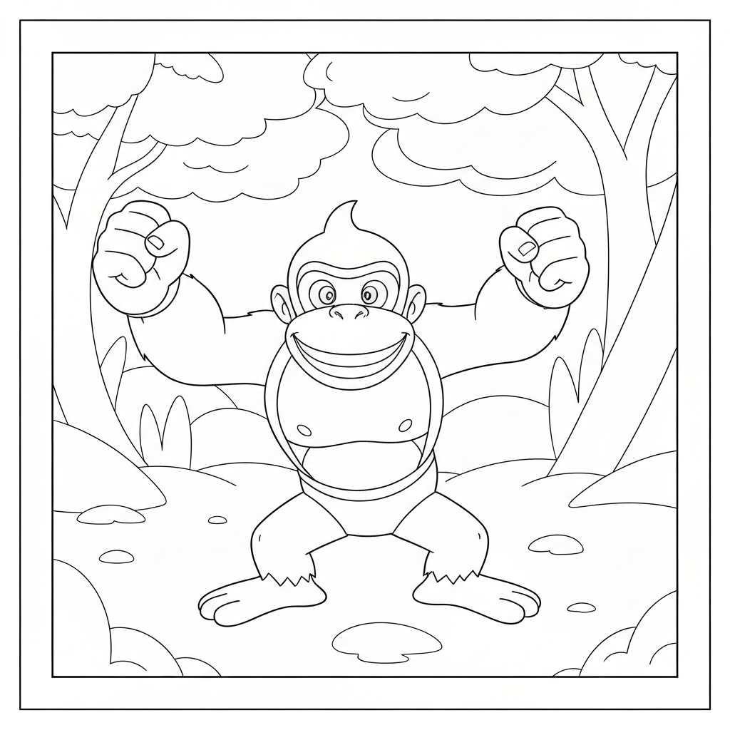donkey kong portre boyama sayfası