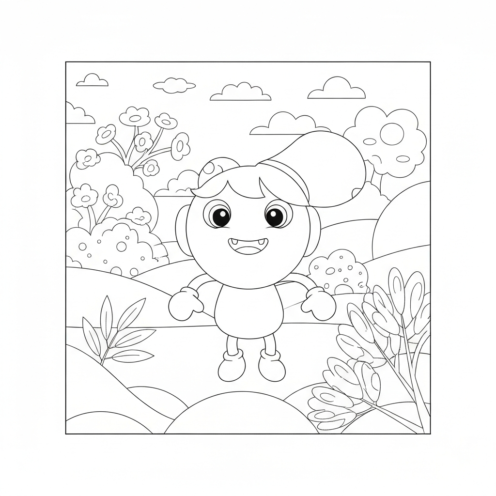 dot cartoon coloring page