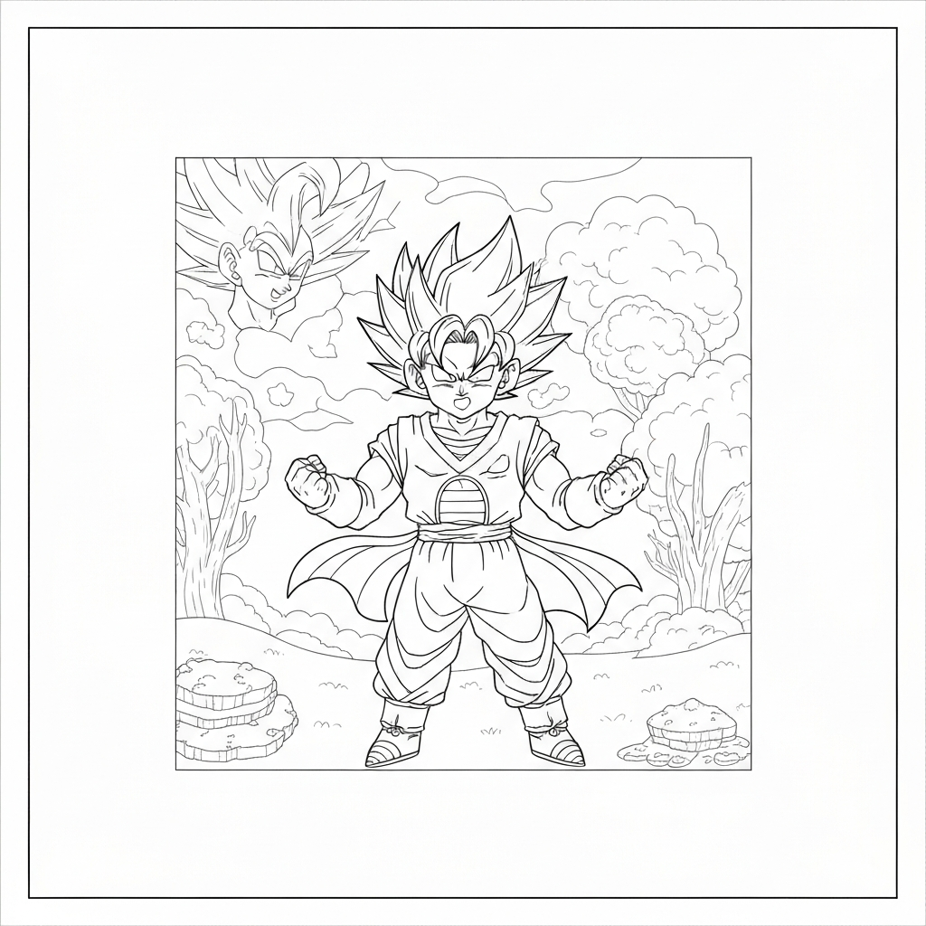 dragon ball color pages cute coloring page