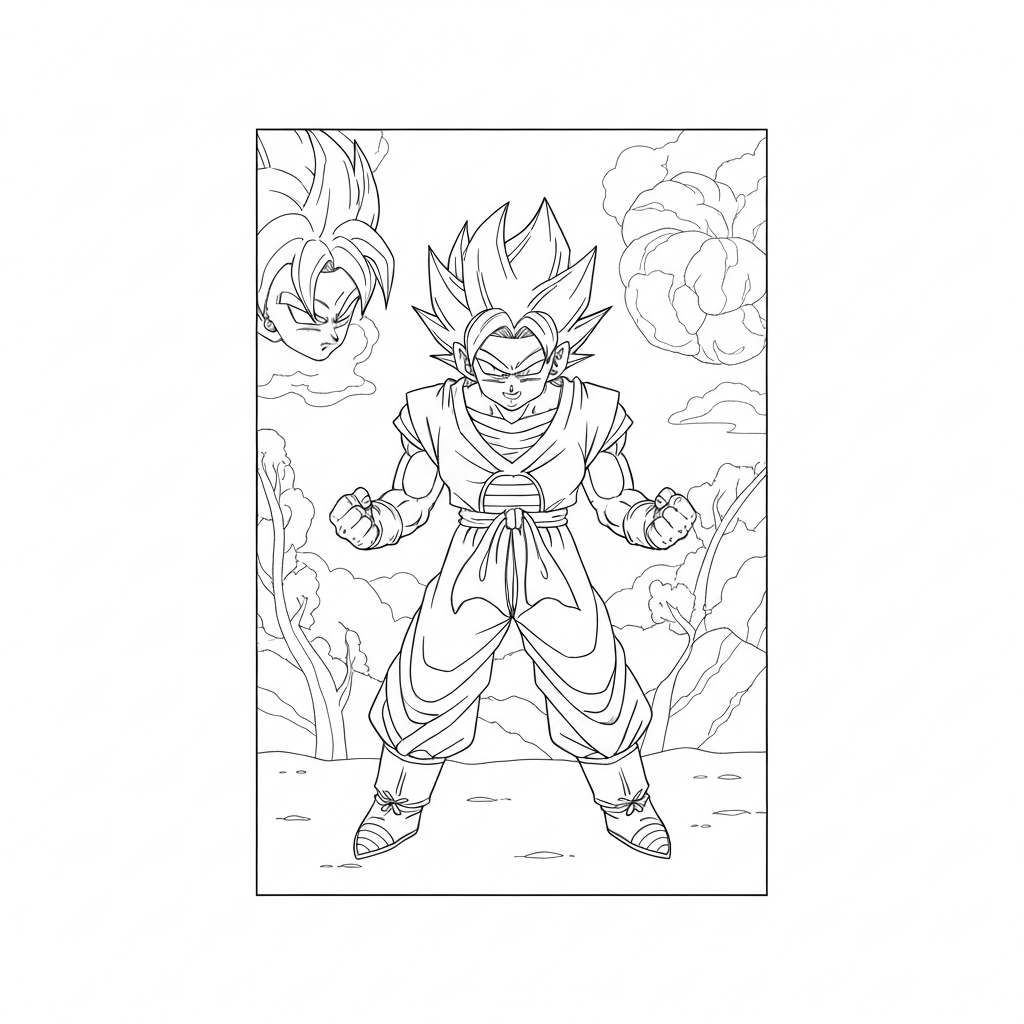 dragon ball color pages detailed coloring page