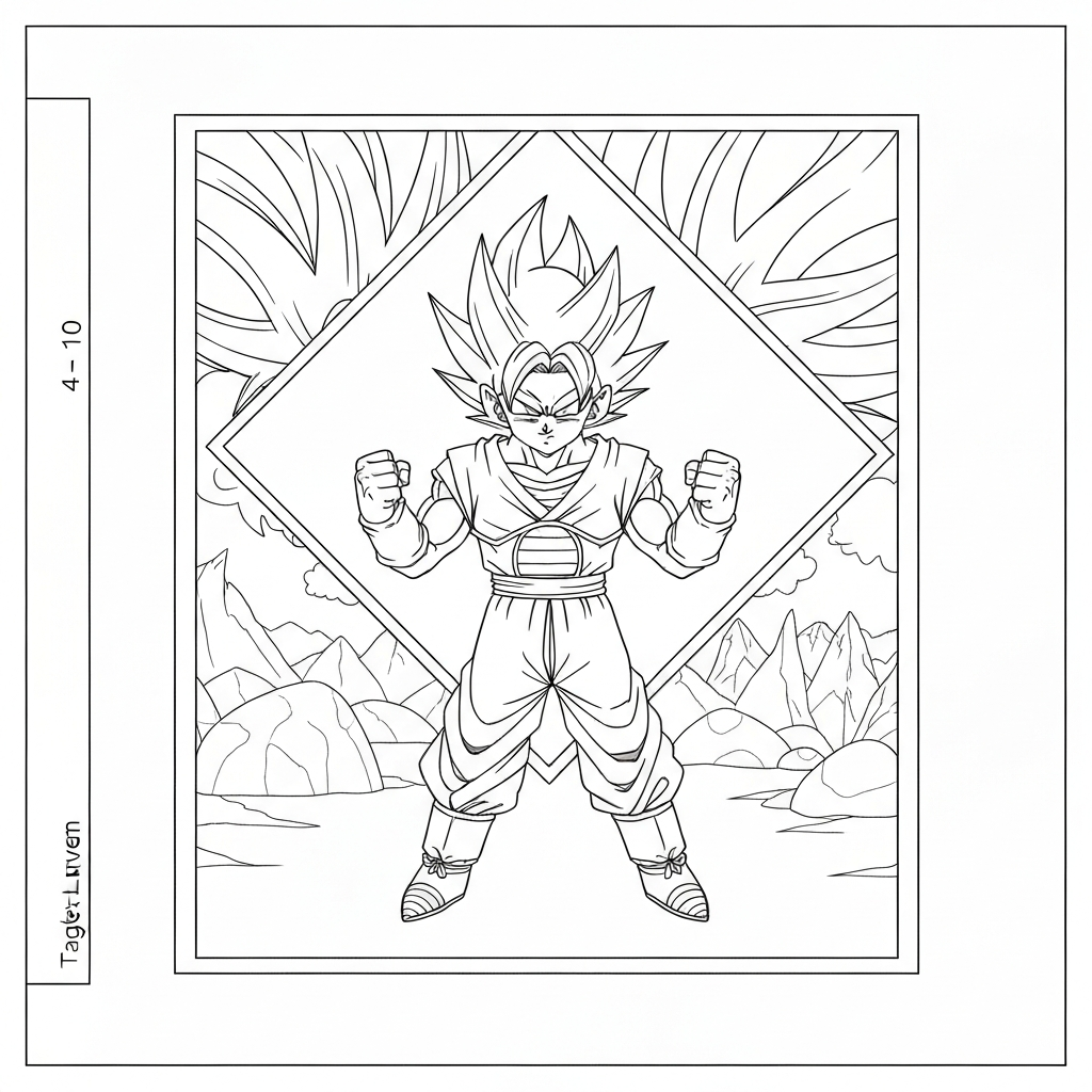 dragon ball color pages easy coloring page