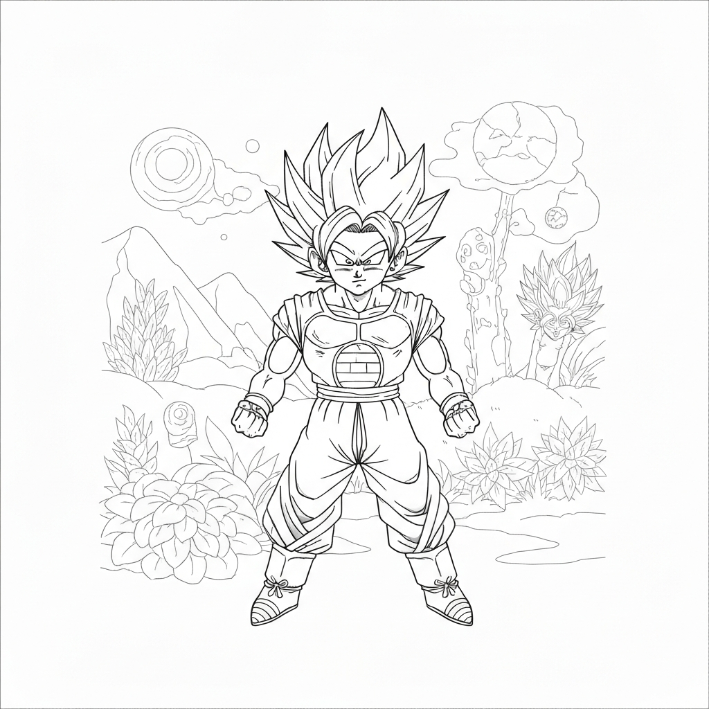 dragon ball color pages educational coloring page