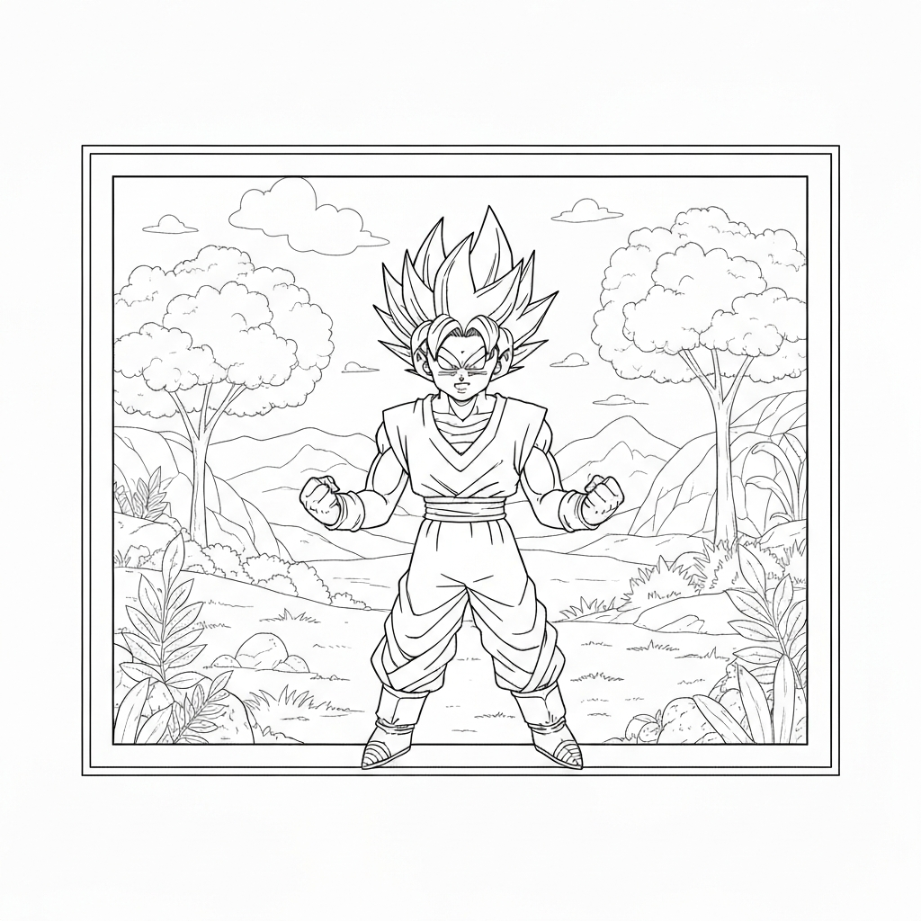 dragon ball color pages family coloring page