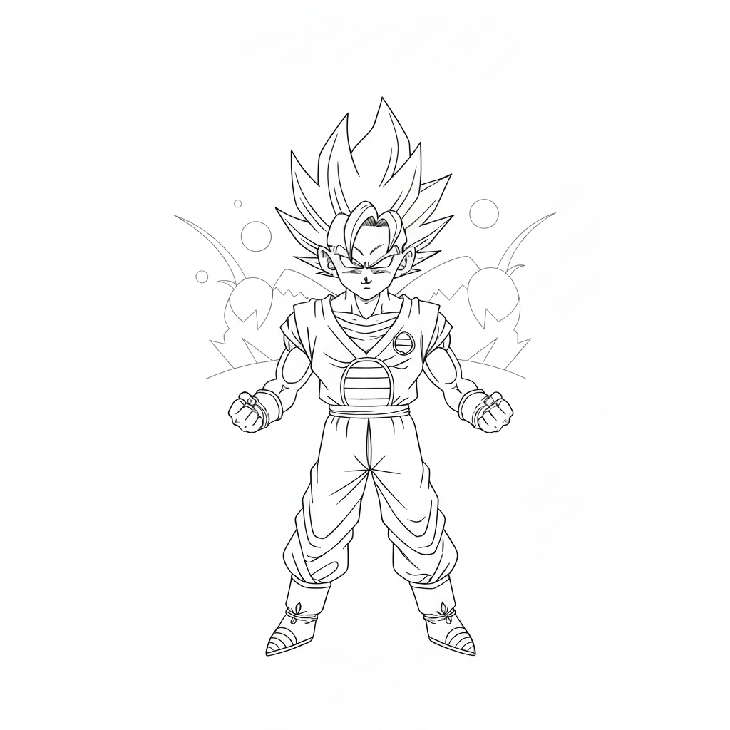 dragon ball color pages portrait coloring page