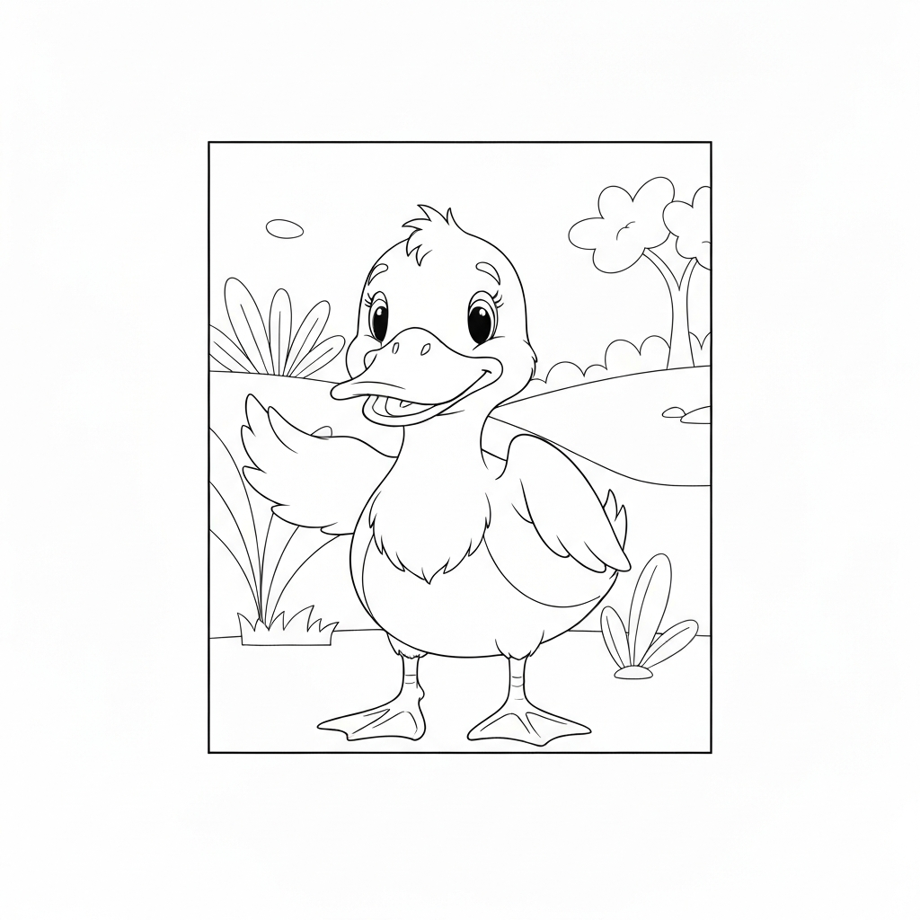 disegni da colorare anatroccolo ritratto