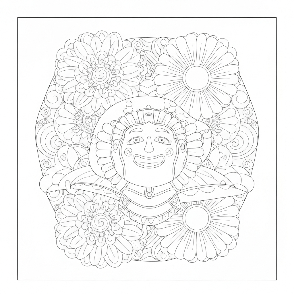 easy mandala easy coloring page