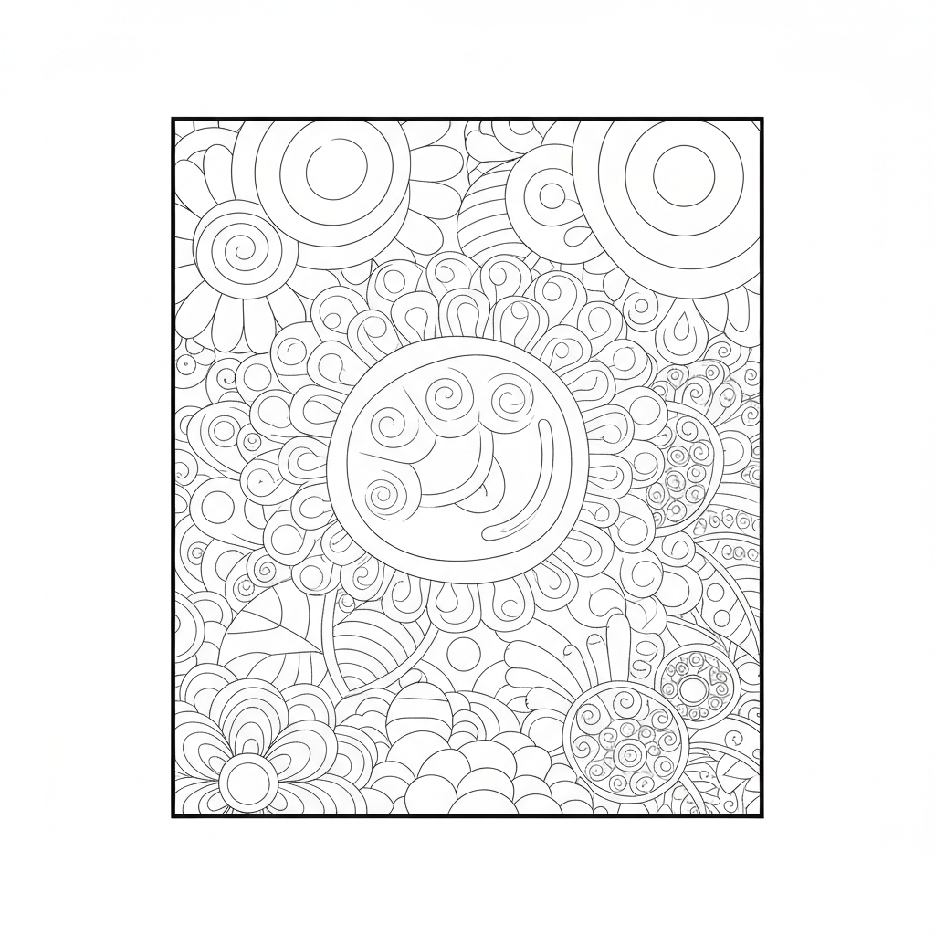 easy mandala simple coloring page