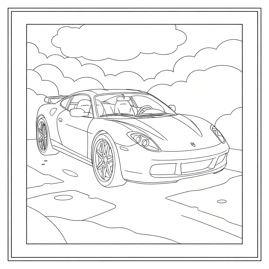 ferrari baby coloring page
