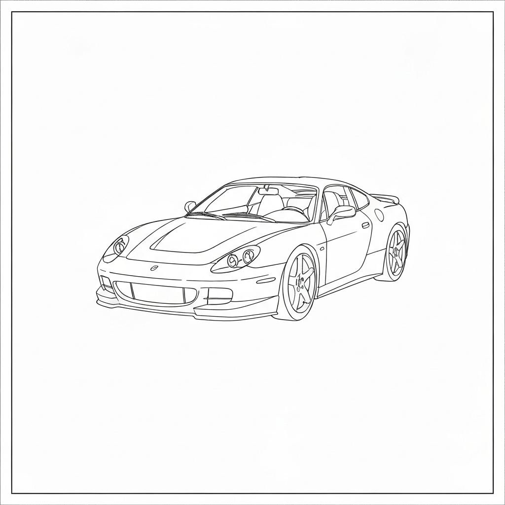 ferrari decorative coloring page