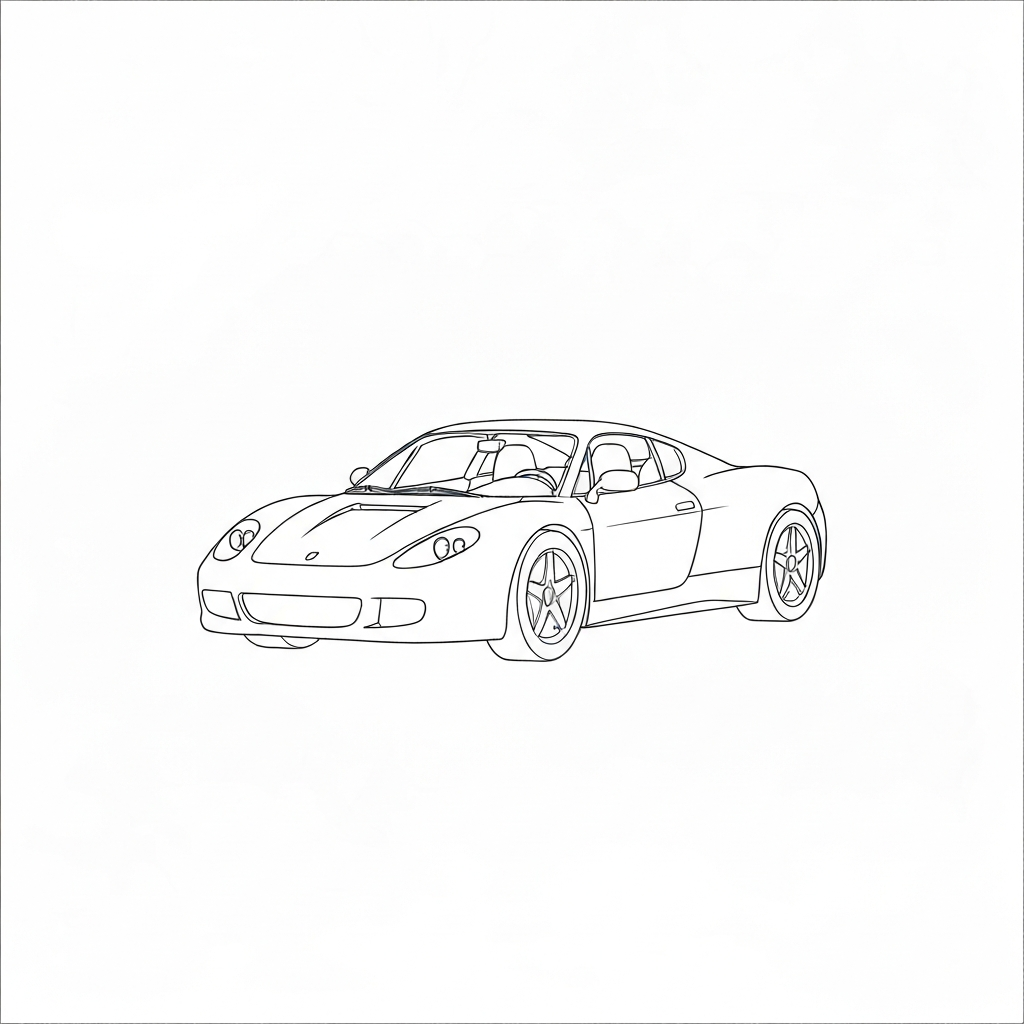 ferrari simple coloring page