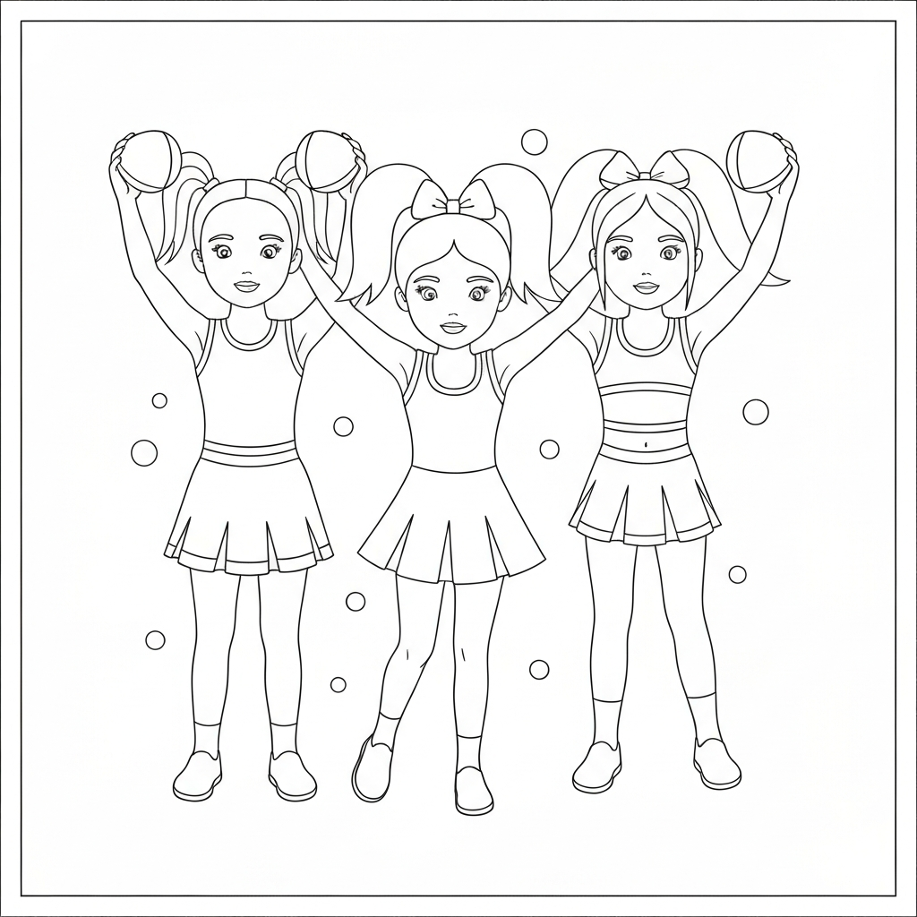for cheerleading mandala coloring page