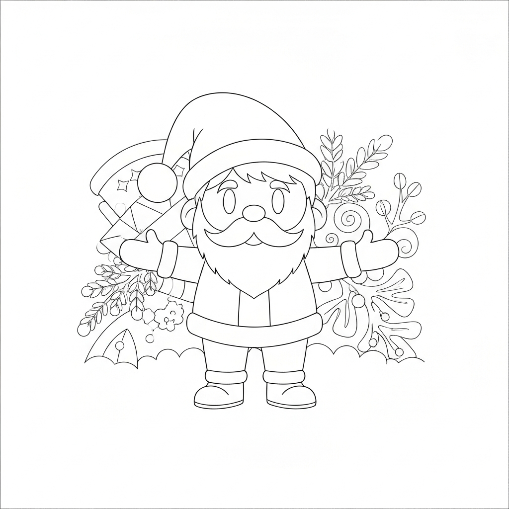 free christmas  for adults decorative coloring page