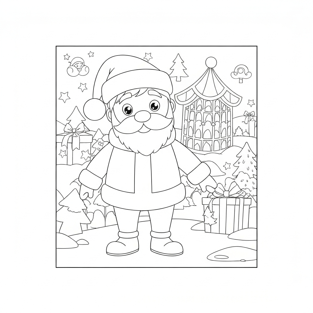 free christmas  for adults easy coloring page
