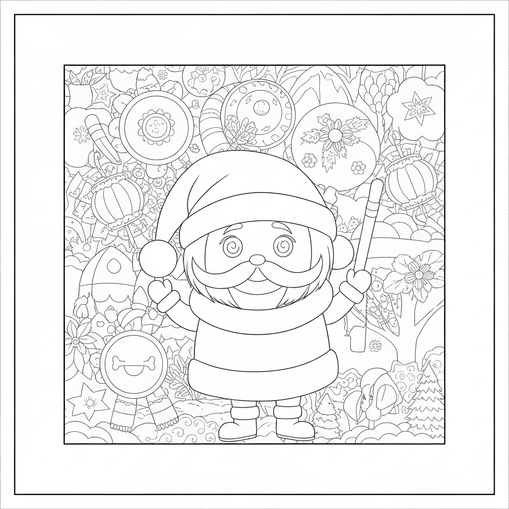 free christmas  for adults flowers coloring page