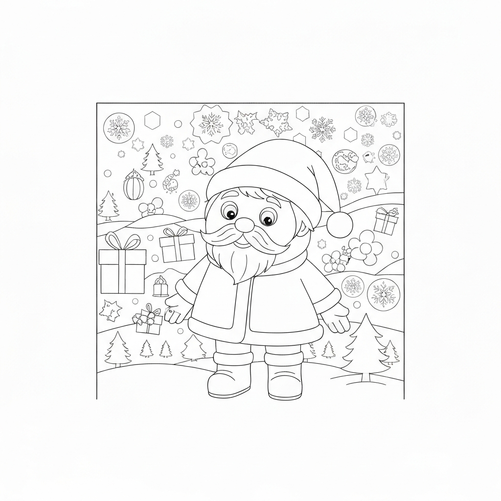 free  printable christmas detailed coloring page