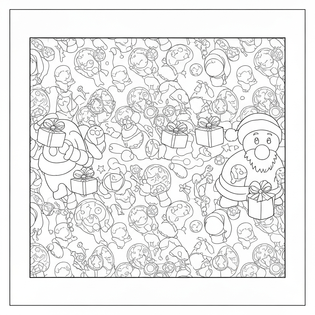 free  printable christmas pattern coloring page
