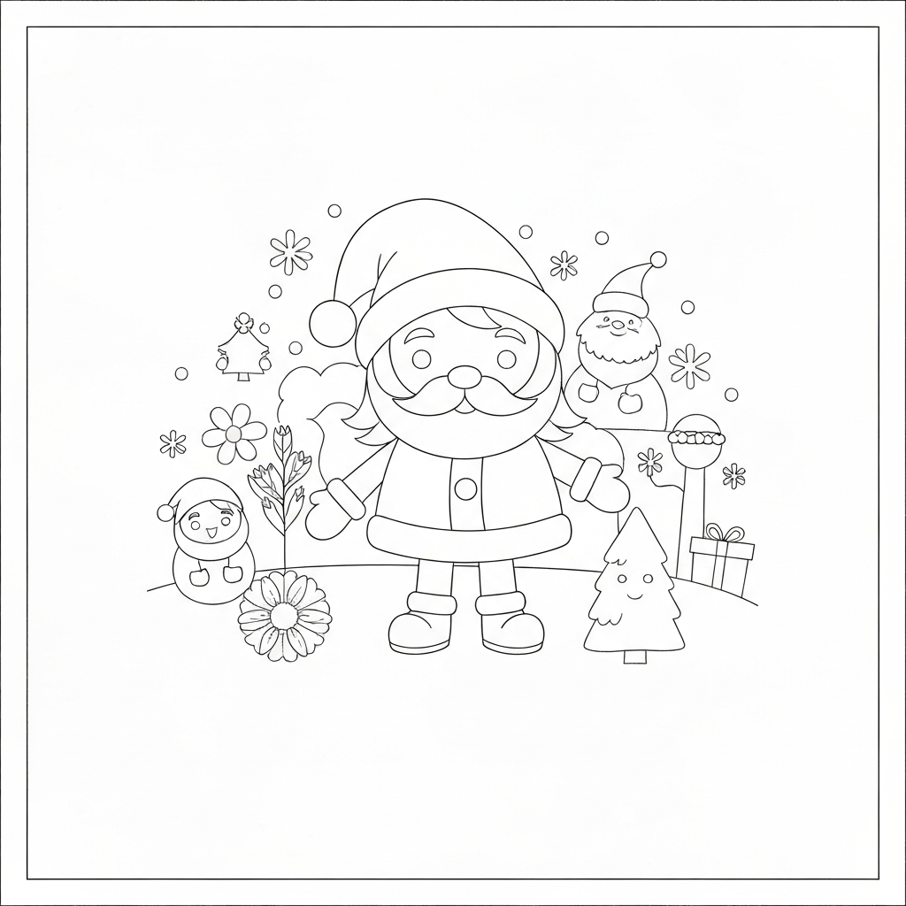 free  printable christmas simple coloring page