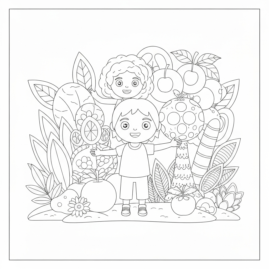fruit of the spirit abstract coloring page