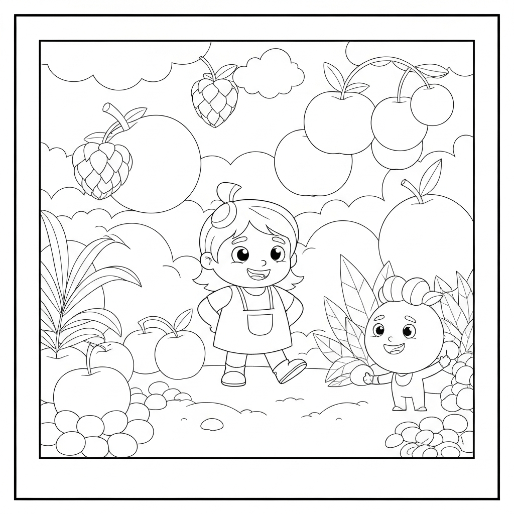fruit of the spirit cartoon coloring page