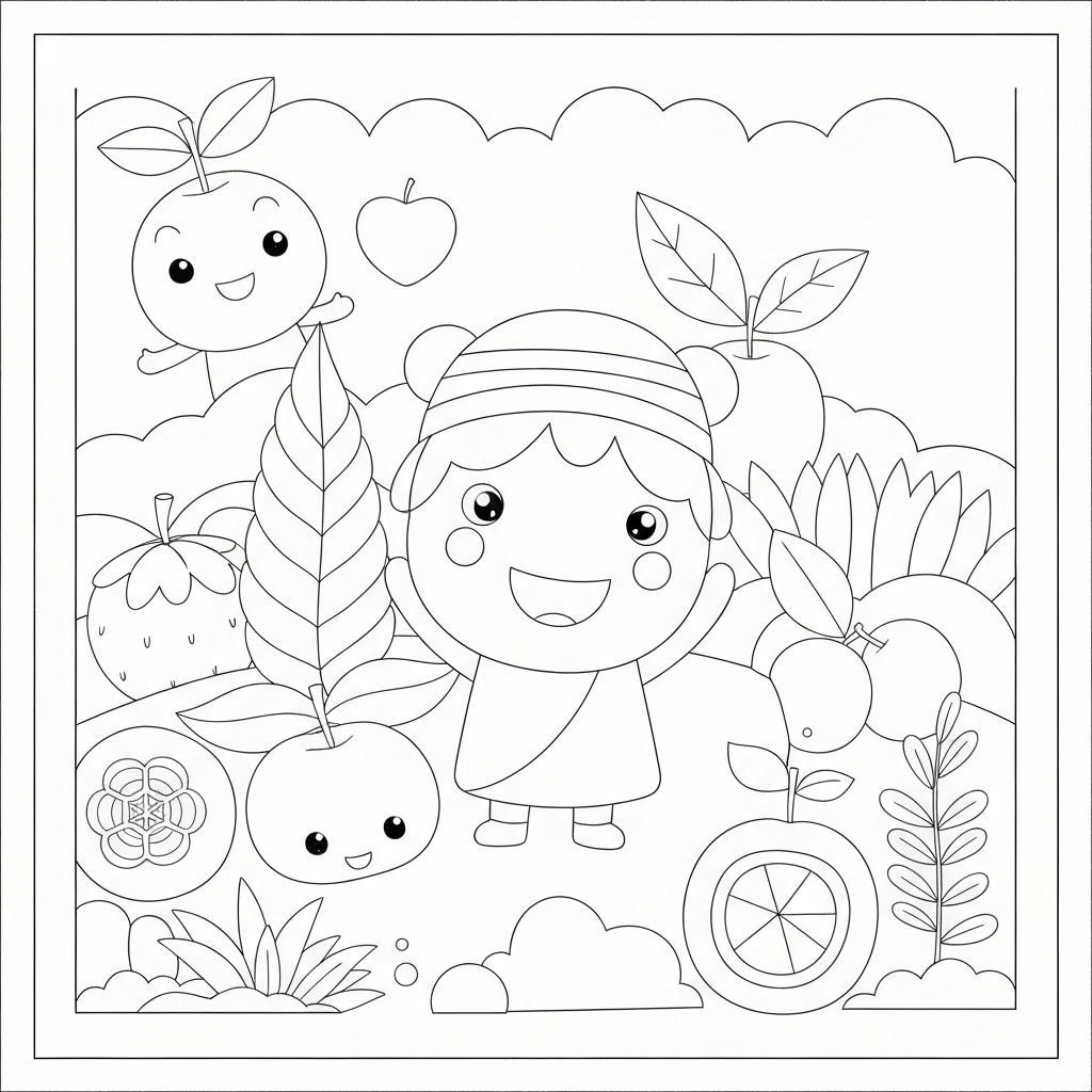 fruit of the spirit cute coloring page