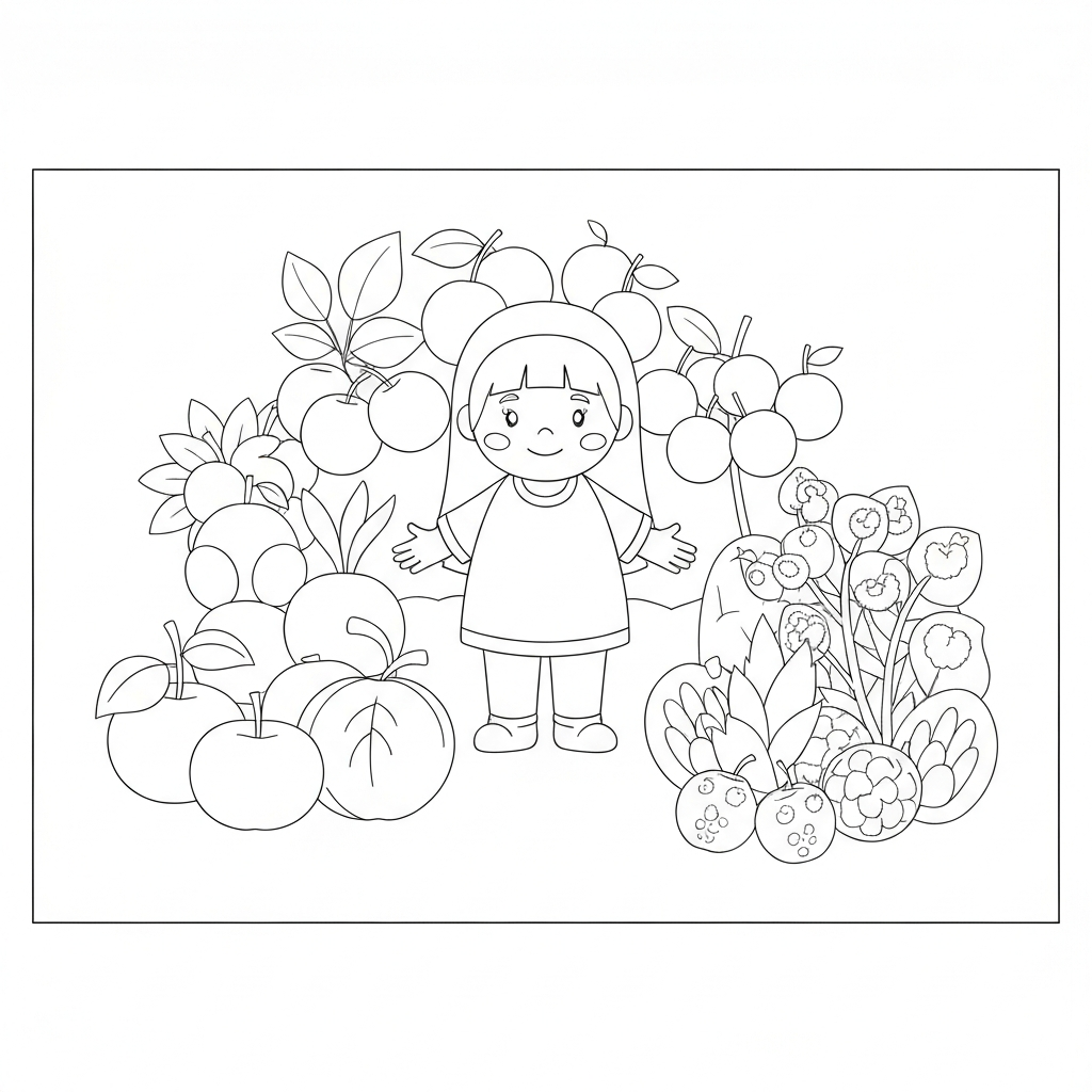 fruit of the spirit detailed coloring page