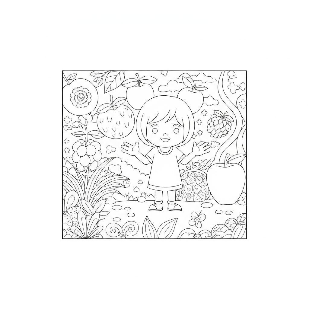fruit of the spirit easy coloring page