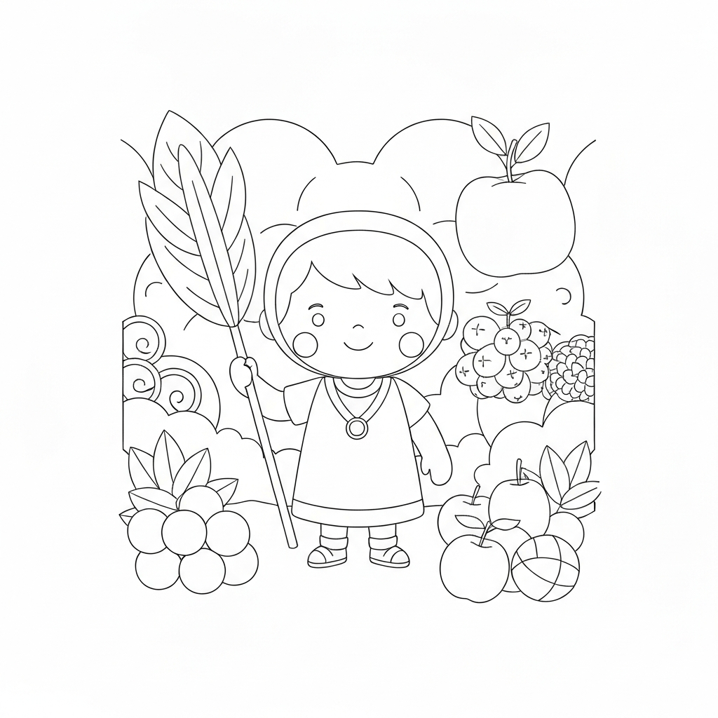 fruit of the spirit portrait coloring page