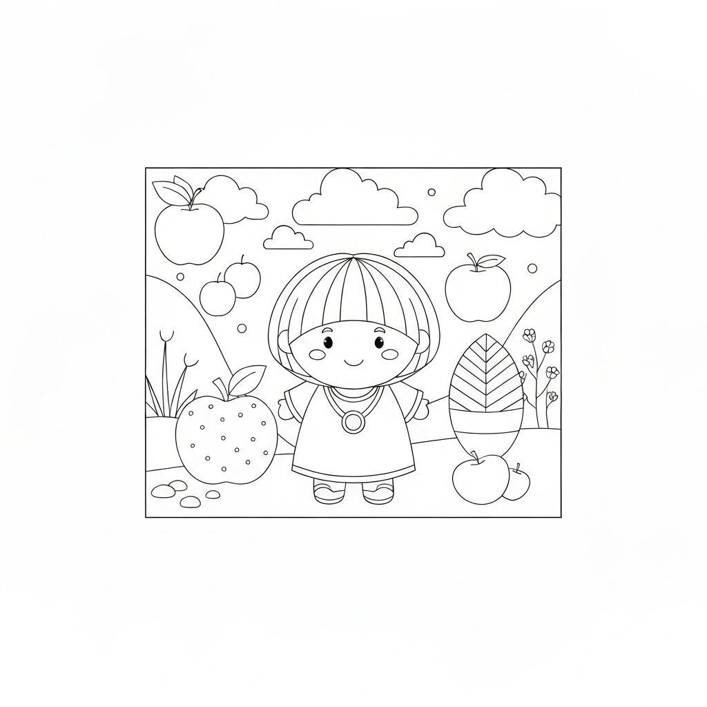 fruit of the spirit simple coloring page