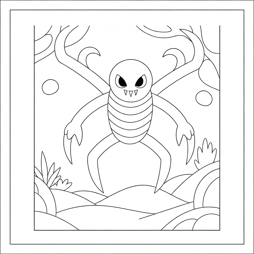 ghost spider action coloring page