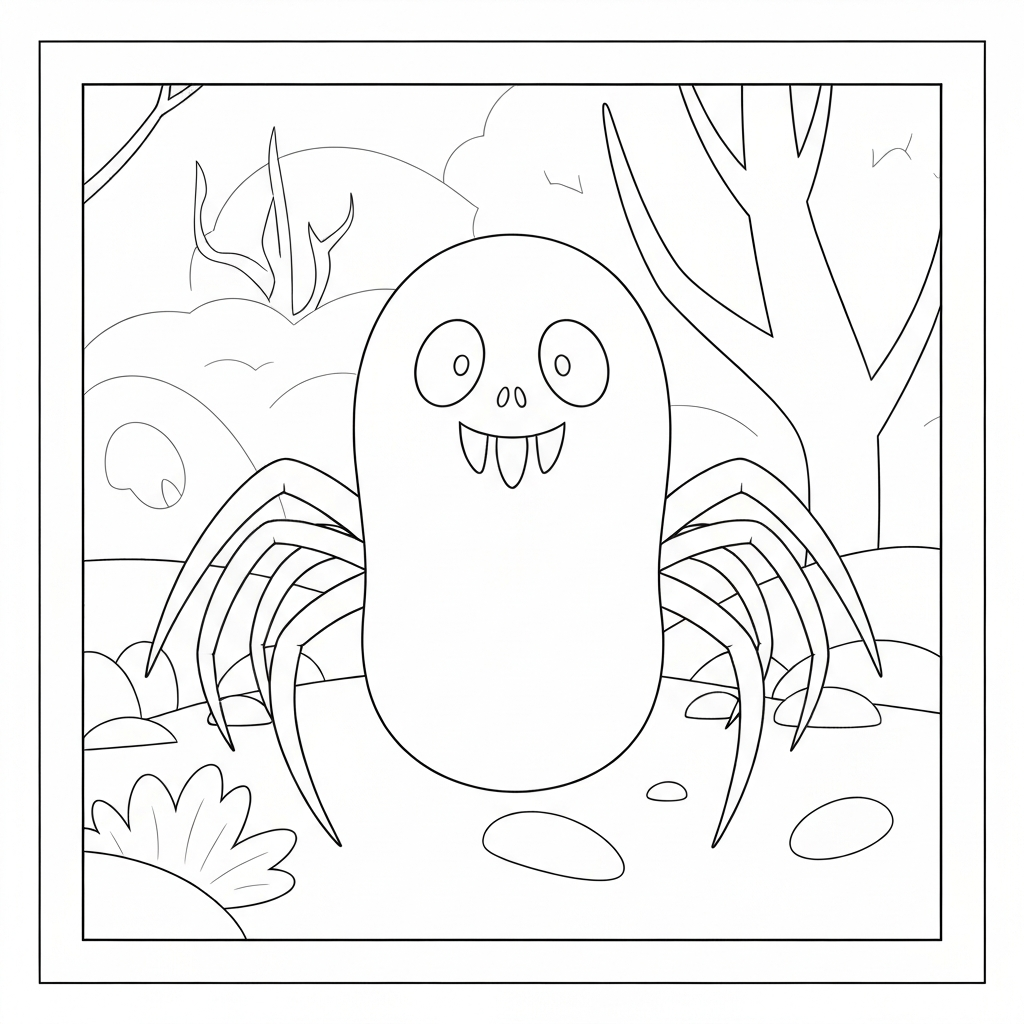 ghost spider portrait coloring page