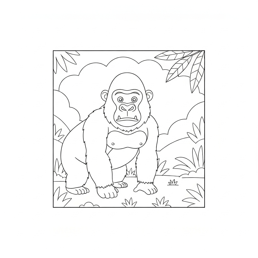 gorilla tag sevimli boyama sayfası